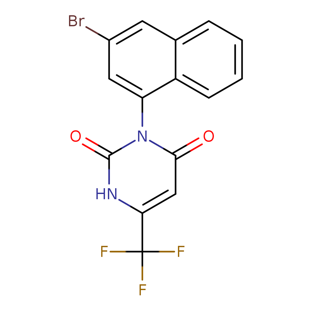 3-(3-溴-1-萘基)-6-(三氟甲基)-2,4(1H,3H)-嘧啶二酮 2839721-06-9