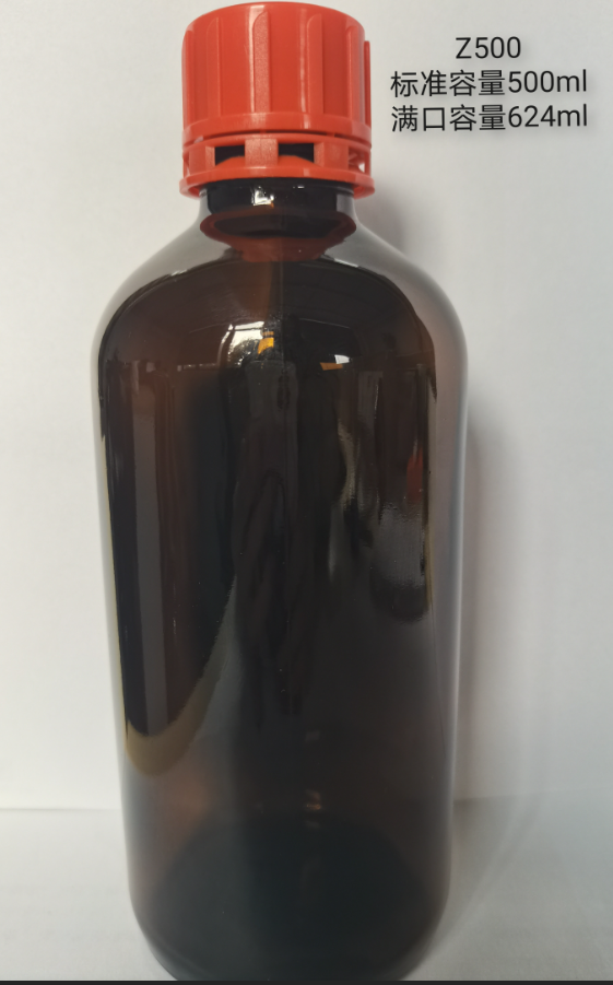 窄口试剂瓶防漏瓶防盗盖瓶聚四氟乙烯垫盖瓶棕色琥珀色钠钙玻璃瓶2
