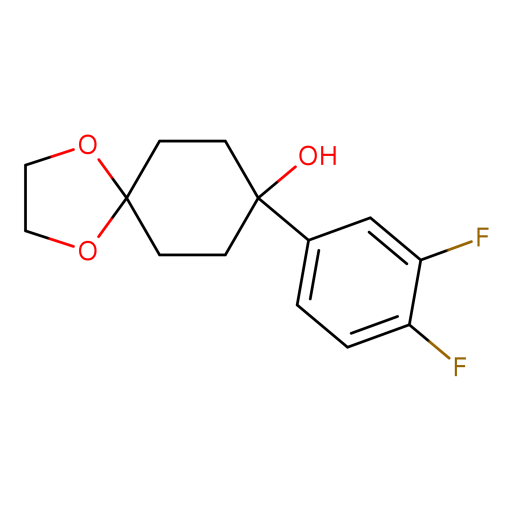 8-(3,4-二氟苯基)-1,4-二氧杂螺[4.5]癸烷-8-醇 135862-38-3