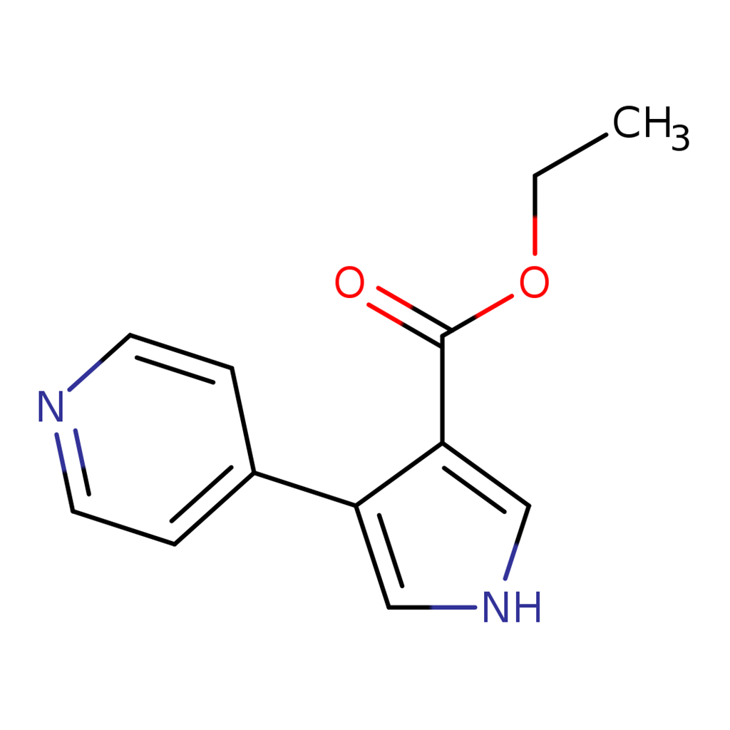 4-(吡啶-4-基)-1H-吡咯-3-甲酸乙酯 197774-66-6
