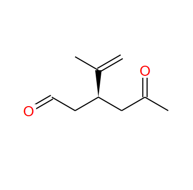 	Hexanal, 3-(1-methylethenyl)-5-oxo-, (3R)-