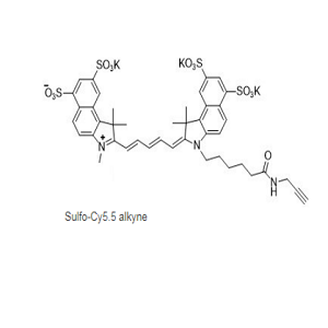 2055046-12-1，Sulfo-CY5.5 alkyne，水溶cy5.5炔基