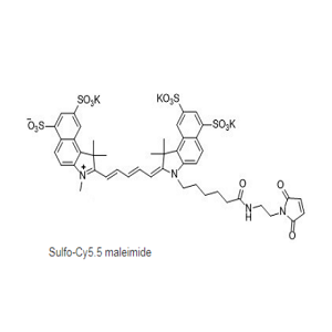 2183440-58-4，Sulfo-CY5.5 maleimide，水溶cy5.5马来酰亚胺