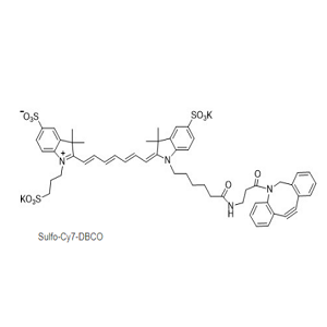 Sulfo-Cyanine7 DBCO，磺基-Cy7-二苯基环辛炔?
