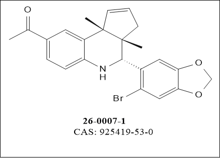 1-((3aS,4R,9bR)-4-(6-溴苯并[d][1,3]二恶唑-5-基)-3a,4,5,9b-四氢-3H-环戊[c]喹啉-8-基)乙酮 925419-53-0