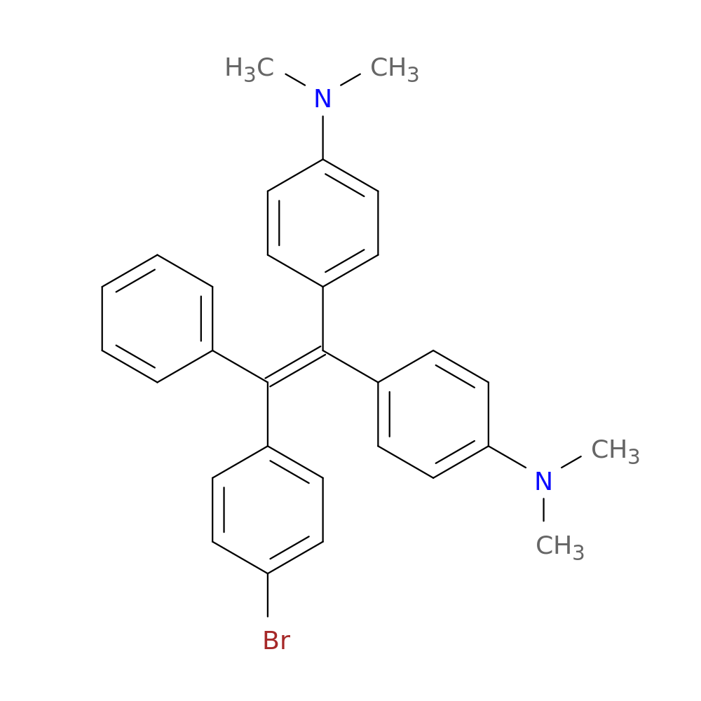 4,4'-(2-(4-溴苯基)-2-苯基乙烯-1,1-二基)双(N,N-二甲基苯胺) 1071547-23-3
