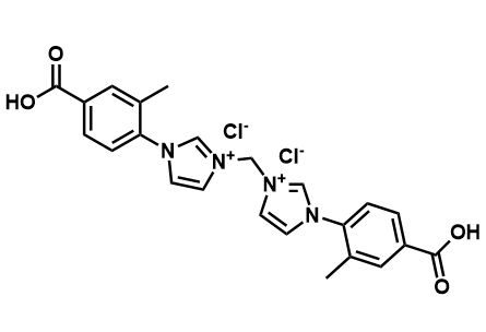 3,3'-亚甲基双(1-(4-羧基-2-甲基苯基)-1H-咪唑-3-鎓)氯化物