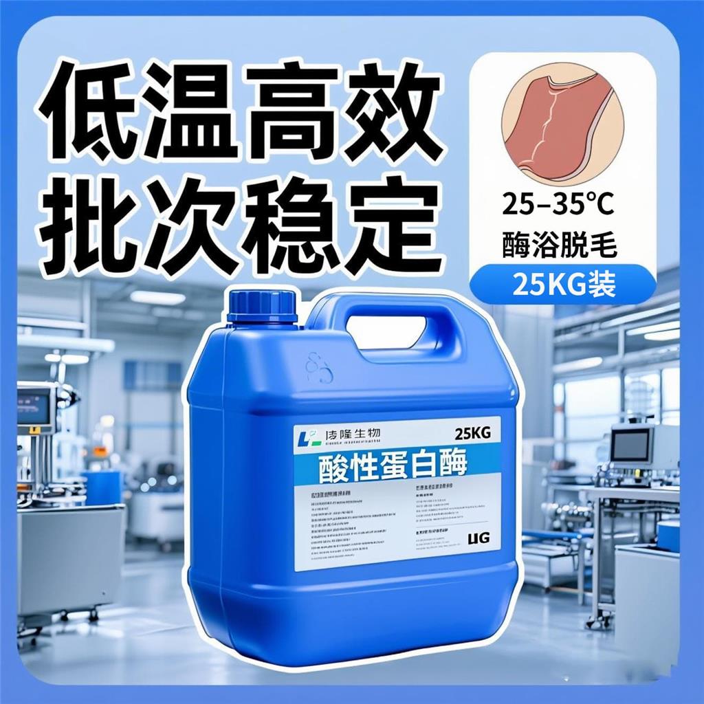 酸性蛋白酶皮革加工用酶制剂制革助剂脱毛软化酸性体系皮革前处理