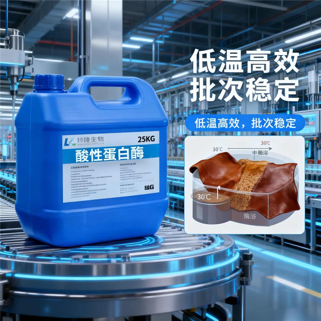 酸性蛋白酶皮革加工用酶制剂制革助剂脱毛软化酸性体系皮革前处理