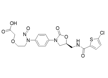 (S)-2-(2-((4-(5-((5-氯呋喃-2-甲酰氨基)甲基)-2-氧代噁唑烷-3-基)苯基)(亚硝基)氨基)乙氧基)乙酸