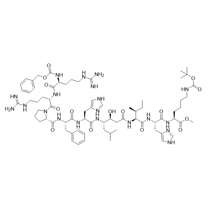 CGP 29287，93287-54-8，Z-Arg-Arg-Pro-Phe-His-Sta-Ile-His-Lys(Boc)-Ome，杭州固拓生物合成定制多肽物美价廉