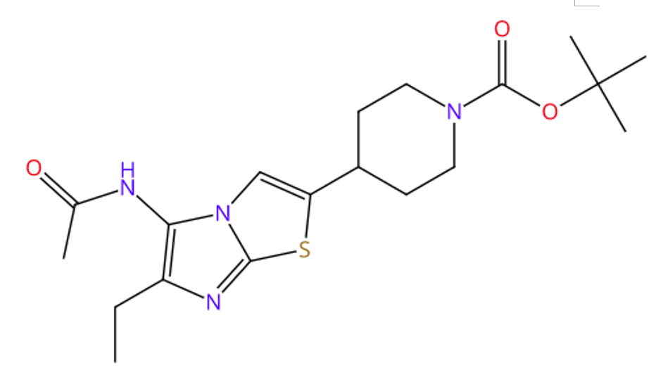 1-Piperidinecarboxylic acid, 4-[5-(acetylamino)-6-ethylimidazo[2,1-b]thiazol-2-yl]-, 1,1-dimethylethyl ester