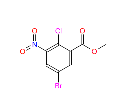 2-氯-5-溴-3-硝基苯甲酸甲酯；124371-59-1；