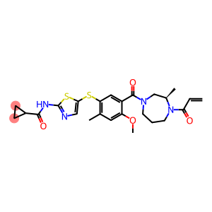 N-[5-[[5-[[(3R)-六氢-3-甲基-4-(1-氧代-2-丙烯-1-基)-1H-1,4-二氮杂卓-1-基]羰基]-4-甲氧基-2-甲基苯基]硫基]-2-噻唑基]环丙甲酰胺 2226636-04-8