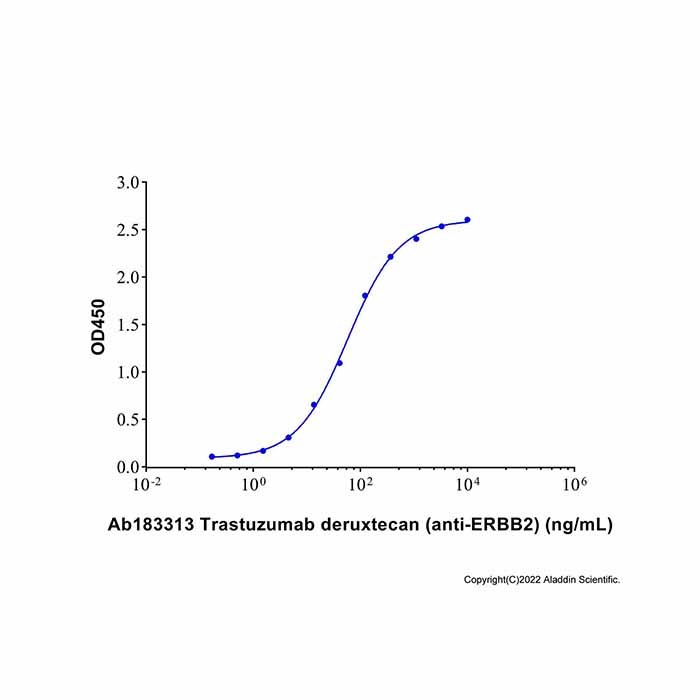 aladdin 阿拉丁 Ab183313 Trastuzumab deruxtecan (anti-ERBB2) 1826843-81-5 无载体, 重组, ExactAb?, 低内毒素, 无叠氮钠, 已验证, 无动物源, ≥90%(SDS-PAGE&SEC-HPLC)