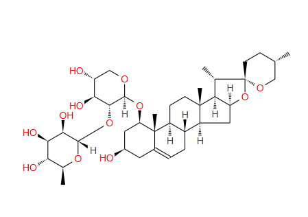 25(S)-鲁斯可皂苷元-1-O-α-L-吡喃鼠李糖基-(1→2)-β-D-吡喃木糖苷；125225-63-0；