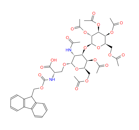 O-[4,6-二-O-乙酰基-2-(乙酰氨基)-2-脱氧-3-O-(2,3,4,6-四-O-乙酰基-BETA-D-吡喃半乳糖基)-ALPHA-D-吡喃半乳糖基]-N-[芴甲氧羰基]-L-丝氨酸；125760-30-7；