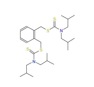 邻亚二甲苯基二(N,N-二异丁基二硫代氨基甲酸酯)；125769-67-7；