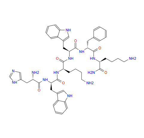 H-HIS-D-TRP-D-LYS-TRP-D-PHE-LYS-NH2