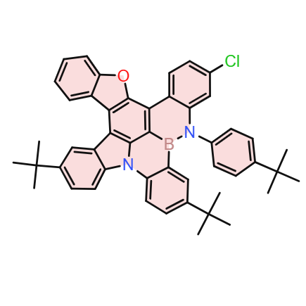 2,7-二叔丁基-9-(4-叔丁基苯基)-11-氯-9H-14-氧杂-4b,9-二氮杂-8b-硼杂茚并[2',1':3,4]芴并[9,1,2-fgh]稠四苯