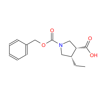 (3R,4S)-1-((苄氧基)羰基)-4-乙基吡咯烷-3-羧酸