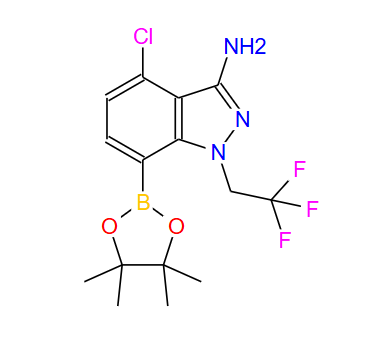 4-氯-7-(4,4,5,5-四甲基-1,3,2-二氧硼杂环戊烷-2-基)-1-(2,2,2-三氟乙基)-1H-吲唑-3-胺
