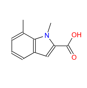 1,7-二甲基-1H-吲哚-2-羧酸    1,7-Dimethyl-1H-indole-2-carboxylic acid  858233-18-8