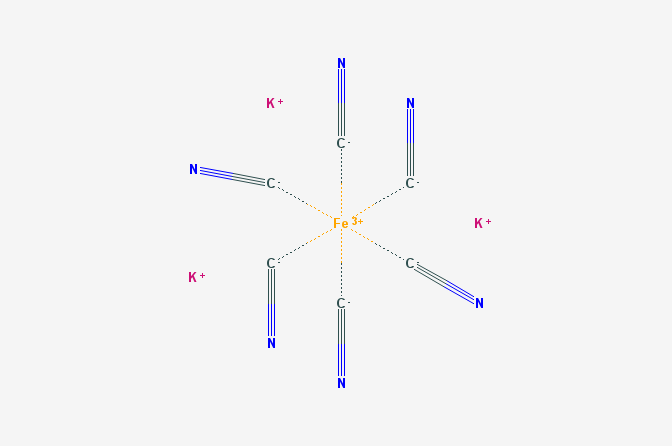 铁氰化钾试液 c{K3[Fe(CN)6]}=100 g/L