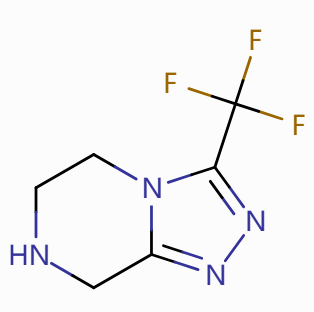 3-(三氟甲基)-5,6,7,8-四氢-[1,2,4]三唑并[4,3-a]吡嗪；486460-21-3