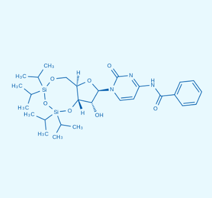 N4-苯甲酰-3',5'-O-(1,1,3,3-四异丙基-1,3-二硅氧烷二基)胞啶  69304-43-4