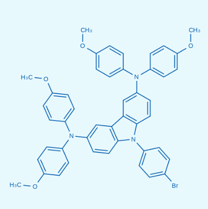 9-(4-溴苯基)-N3,N3,N6,N6-四(4-甲氧基苯基)-9H-咔唑-3,6-二胺  2247046-92-8