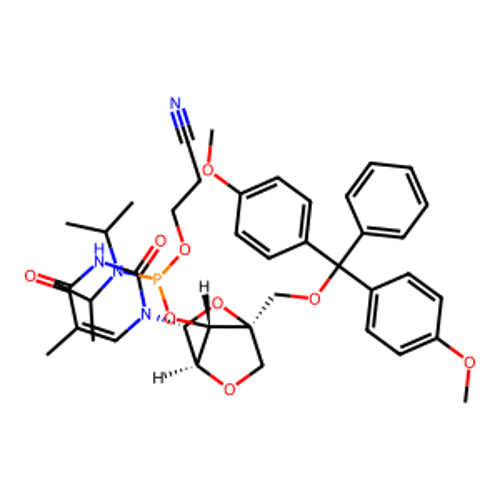 (1R,3R,4R,7S)-1-((双(4-甲氧基苯基)(苯基)甲氧基)甲基)-3-(5-甲基-2,4-二氧代-3,4-二氢嘧啶-1(2H)-基)-2,5-二氧杂双环[2.2.1]庚烷-7-基(2-氰基乙基)二异丙基磷脒