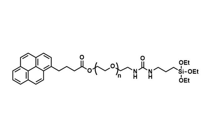 Pyrene-PEG-Silane；芘丁酸酯聚乙二醇三乙氧基硅烷