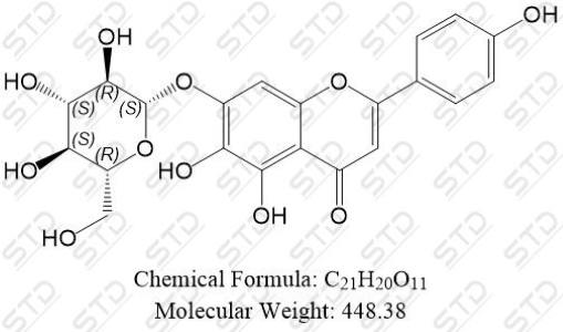 野黄芩素-7-O-葡萄糖苷       Scutellarein 7-O-glucopyranoside