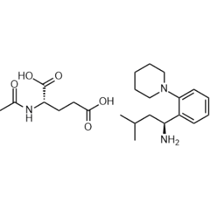 (S)-3-甲基-1-[2-(1-哌啶基)苯基]丁胺.N-乙酰-L-谷氨酸盐；219921-94-5