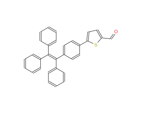 5-(4-(1,2,2-三苯基乙烯基)苯基)噻吩-2-甲醛  1622996-30-8