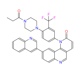 1-[4-[4-(1-氧代丙基)-1-哌嗪基]-3-(三氟甲基)苯基]-9-(3-喹啉基)苯并[H]-1,6-萘啶-2(1H)-酮