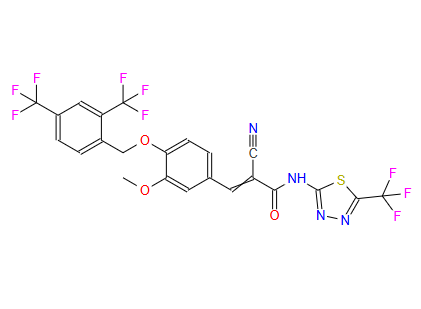 3-[4-[[2,4-二(三氟甲基)苄基]氧基]-3-甲氧基苯基]-2-氰基-N-(5-三氟甲基-[1,3,4]噻二唑-2-基)丙烯酰胺