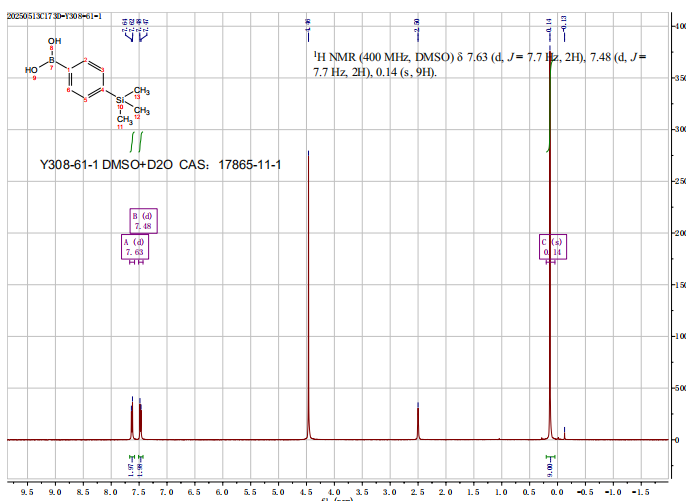 17865-11-1 4 - 三甲硅基苯硼酸、p-Trimethylsilylphenylboronic acid