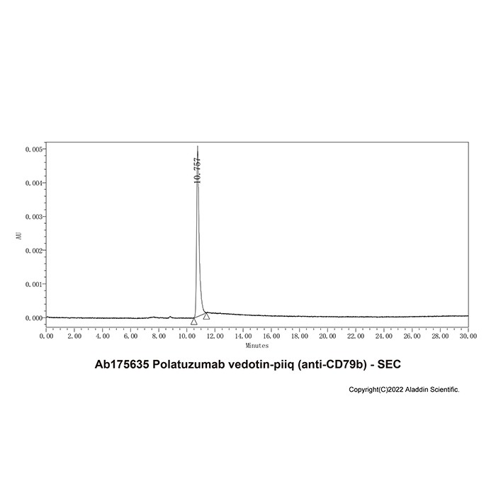aladdin 阿拉丁 Ab175635 Polatuzumab vedotin-piiq (anti-CD79b) 1313206-42-6 无载体, 重组, ExactAb?, 低内毒素, 无叠氮钠, 已验证, 无动物源, ≥90%(SDS-PAGE&SEC-HPLC), 见COA