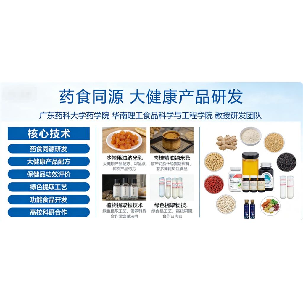 高校科研团队·药食同源、大健康产品技术服务
