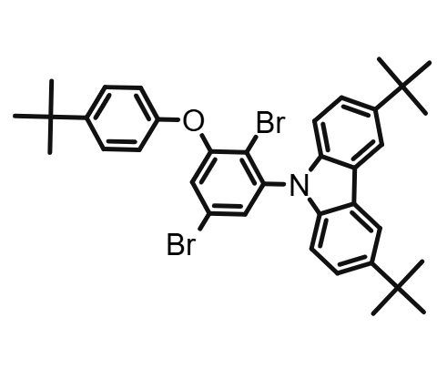 3,6-二叔丁基-9-(2,5-二溴-3-(4-(叔丁基)苯氧基)苯基)-9H-咔唑
