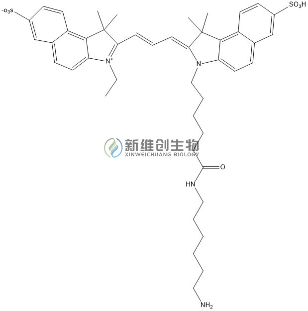 Sulfo-CY3-NH2/磺化花菁3氨基/水溶性CY3氨基/Sulfo-Cy3 Amine/科研级水溶性荧光标记试剂