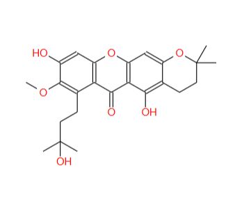 26063-96-7 3,4-二氢-5,9-二羟基-11-(3-羟基-3-甲基丁基)-10-甲氧基-2,2-二甲基-2H,12H-吡喃并[2,3-A]氧杂蒽-12-酮