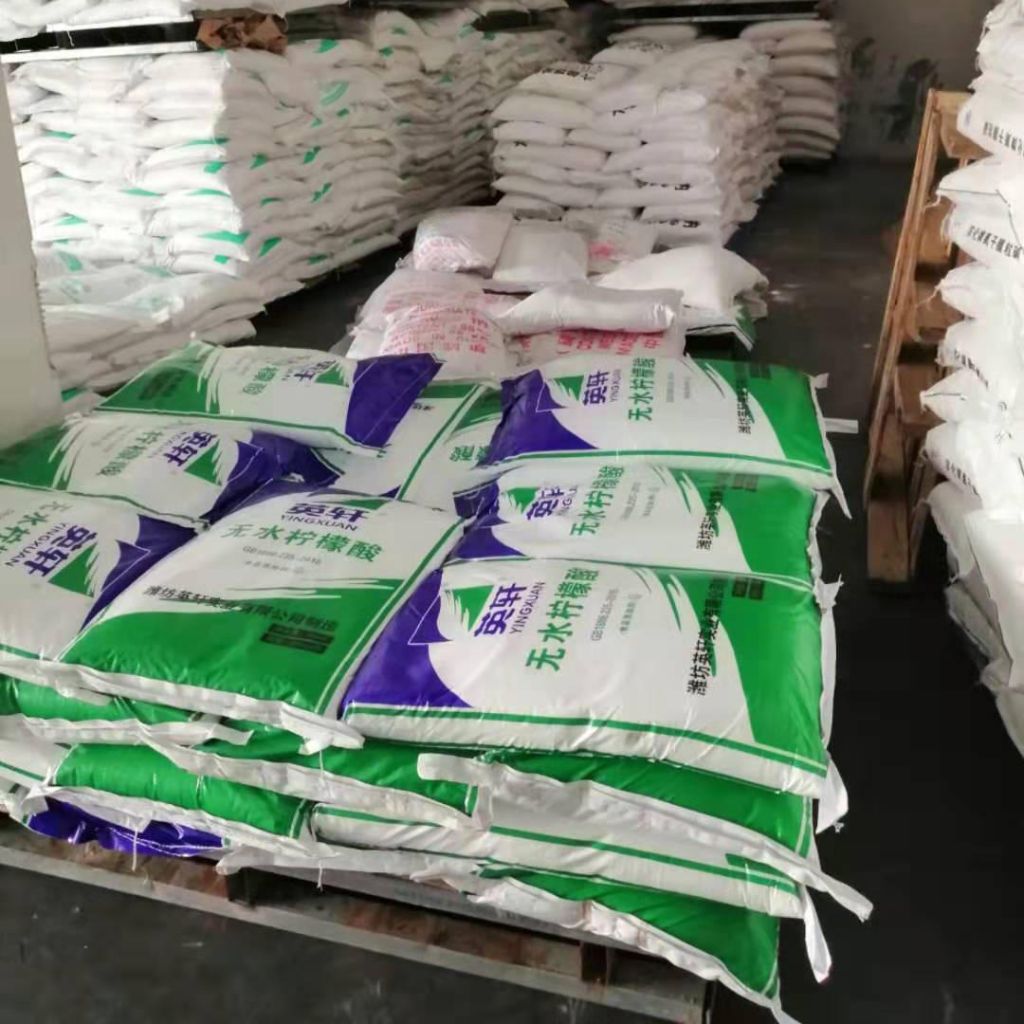 无水 一水柠檬酸 源自天然发酵 99% 高纯度 25kg 袋装