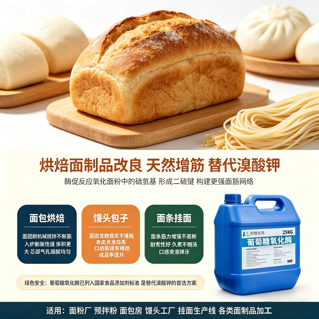 葡萄糖氧化酶面粉增筋剂液体保鲜除氧脱糖防褐变烘焙面条烘焙用