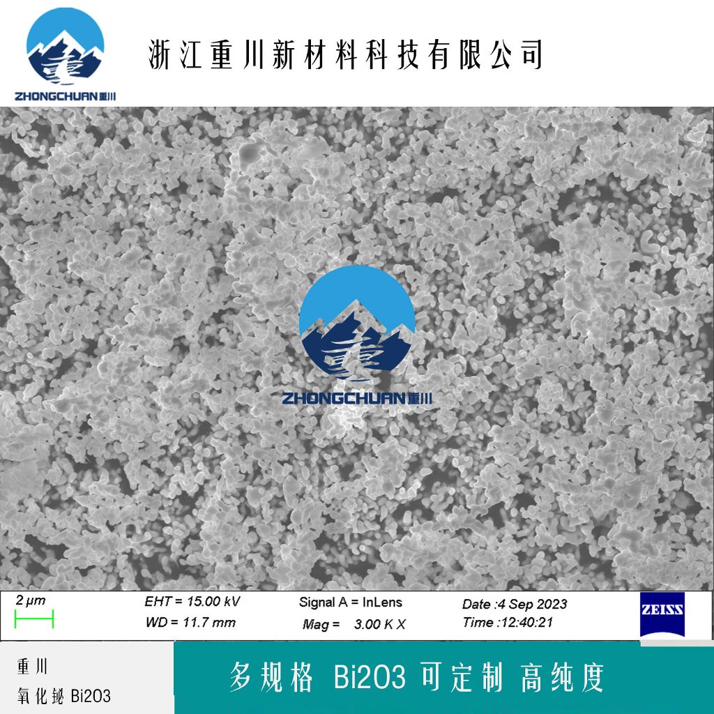 氧化铋粉末 针状氧化铋 多规格二氧化铋粉末 浙江重川新材料