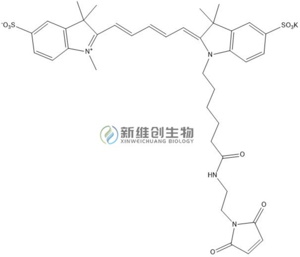 磺化CY5马来酰亚胺/Sulfo-CY5-MAL / 磺化花菁 5 马来酰亚胺 / 水溶性 CY5 马来酰亚胺 / Sulfo-Cyanine5 Maleimide / 科研级近红外巯基标记荧光试剂