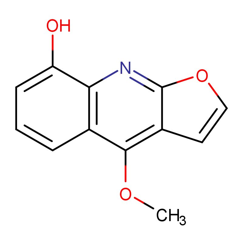 2255-50-7；4-甲氧基呋喃并[2,3-B]喹啉-8-醇；4-Methoxyfuro[2,3-b]quinolin-8-ol