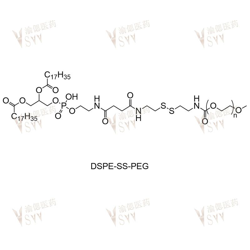 DSPE-SS-PEG2000，二硬脂酰基磷脂酰乙醇胺-双硫键-聚乙二醇